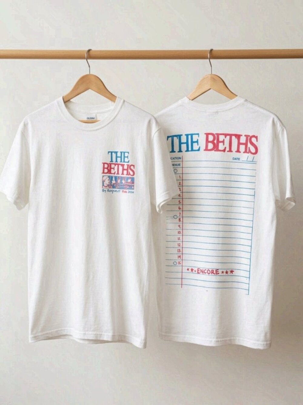 The Beths tour 2026 t-shirt reprint